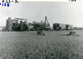 Moving a threshing outfit.