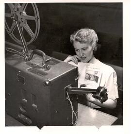 Audio-Visual Education 1950-54 - Woman with Projector