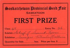 Undated First Prize Sweet Clover