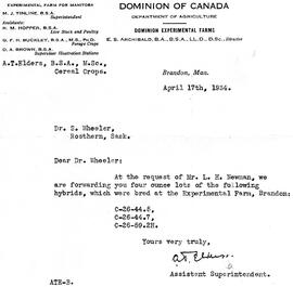 Dominion of Canada, Department of Agriculture, A.T. Elders (April 17)