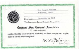 CSGA Membership Certificate