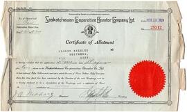 Certificate of Allotment