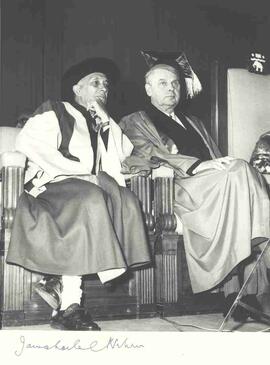 John Diefenbaker with Jawaharlal Nehru