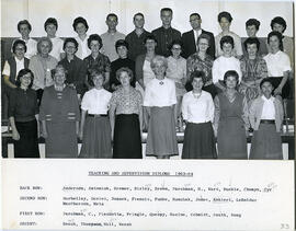 Teaching and Supervision Diploma 1963-64