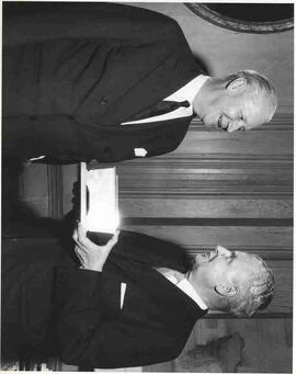 John Diefenbaker with George Drew at a reception