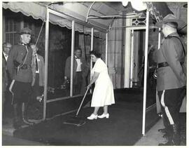 A maid, RCMP officers and others at 24 Sussex Drive