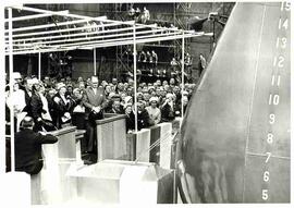 Olive Diefenbaker at launching of the "Empress of Canada"