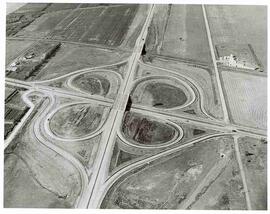 Aerial photo of Trans Canada Highway interchange