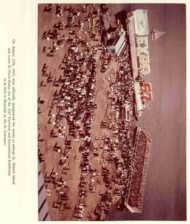 Aerial photo of Expo '67 construction inauguration