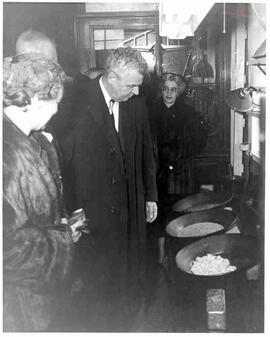 John and Olive Diefenbaker touring a museum in the Yukon