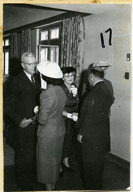 W.P. Thompson and Marjorie Thompson Greeting Guests