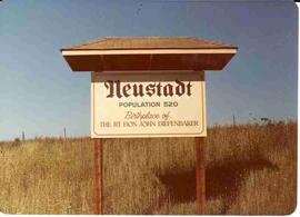 Town sign of Neustadt, Ontario