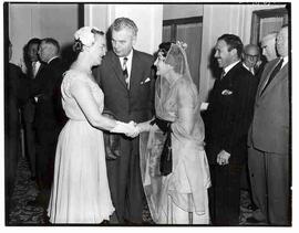 John and Olive Diefenbaker greeted by person
