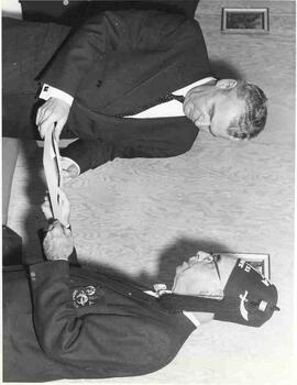 John Diefenbaker with Dr. R.W. Kirby
