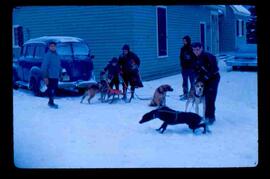 Weir family with dog sled team