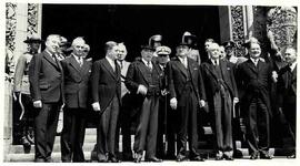 William Lyon Mackenzie King with Harry Truman and others