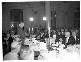 John Diefenbaker speaking at a luncheon