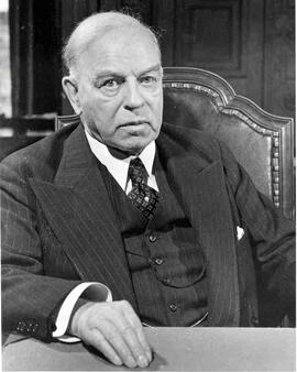 William Lyon Mackenzie King in [House of Commons office]
