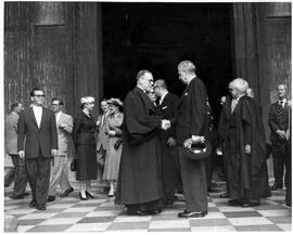 John and Olive Diefenbaker leaving church