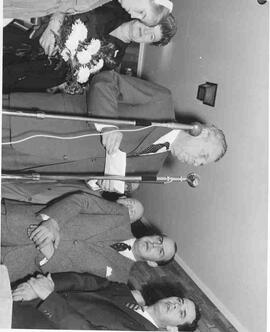 John and Olive Diefenbaker with Leon Balcer