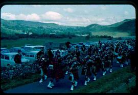 Bagpipers in Scotland