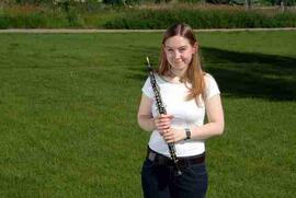 Student with oboe