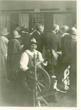 Doukhobor woman at loom