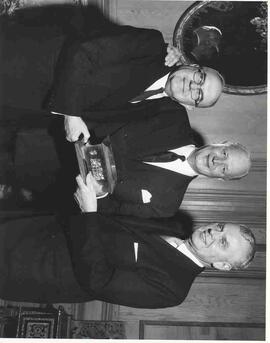 John Diefenbaker with George Drew and others at a reception