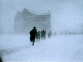 Students Walking in a Blizzard