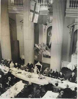 John Diefenbaker speaking at a luncheon given in his honour