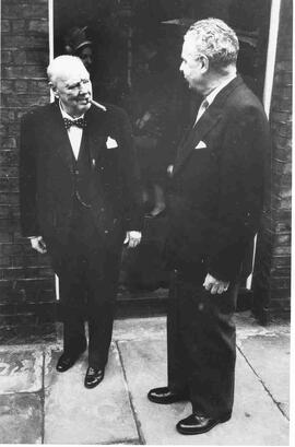 John Diefenbaker meeting with Sir Winston Churchill