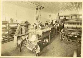 Interior of printing shop
