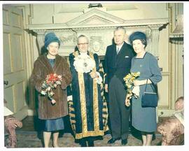 John and Olive Diefenbaker with Sir Ralph Perring and his wife