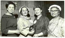 Olive Diefenbaker with Mrs. Leon Balcer and others