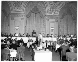 John Diefenbaker speaking at the Canadian Tourist Association Dinner