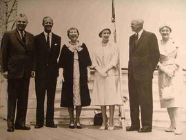 John and Olive Diefenbaker with Dwight and Maime Eisenhower and Queen Elizabeth II and Prince Philip