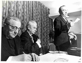 John Diefenbaker at the International Human Rights Committee meeting