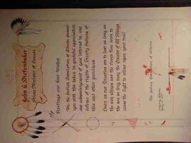 Certificate honouring John Diefenbaker