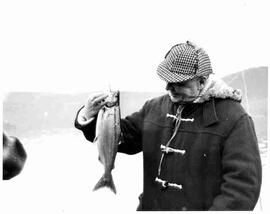 John Diefenbaker fishing on Vancouver Island