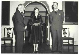 Queen Elizabeth II, Prince Philip and Vincent Massey