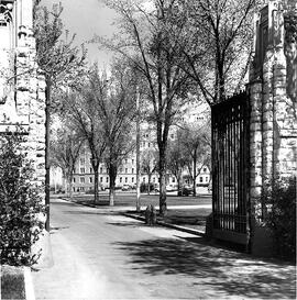 Memorial Gates and University Hospital