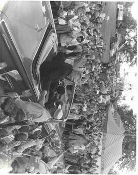 John Diefenbaker at fair in Wallacetown, Ontario