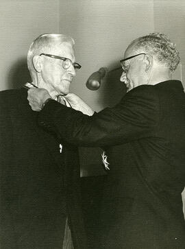W.P. Thompson recieving Order of Canada Medal