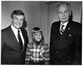 John Diefenbaker posing with a young Peter Lougheed