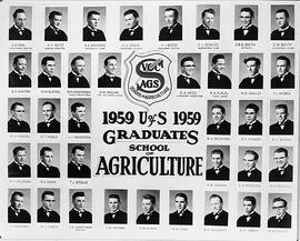 School of Agriculture - Graduates - 1959