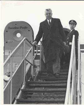 John Diefenbaker campaigning in Argentia, Newfoundland