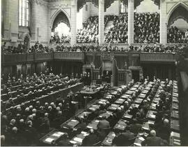 Anthony Eden speaking to the Canadian Parliament