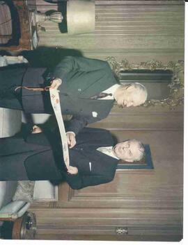 John Diefenbaker with George Drew at a reception