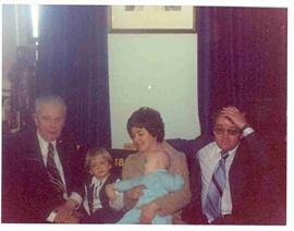 John Diefenbaker with Ronald Hall and Beach Family