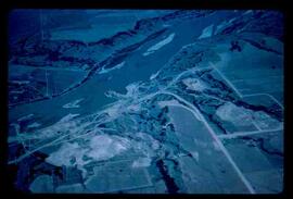Aerial view of South Saskatchewan Dam project